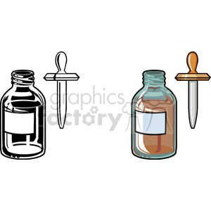   dropper bottle bottles medicine medical  BHR0112.gif Clip Art Science Health-Medicine 