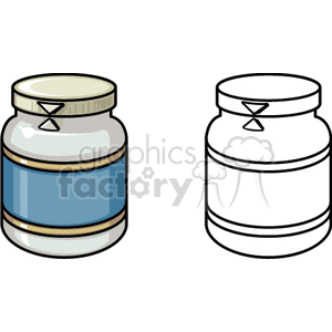 bottle bottles pill pills medicine  BHR0118.gif Clip Art Science Health-Medicine black white