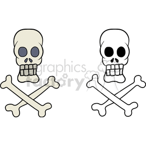 skull skulls bone bones human anatomy danger pirates Clip+Art Science jolly+roger