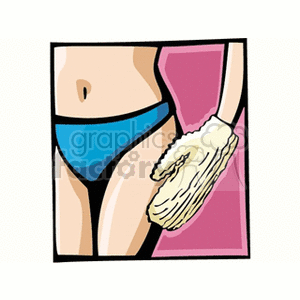 girl bathing clipart. Royalty-free image # 165833
