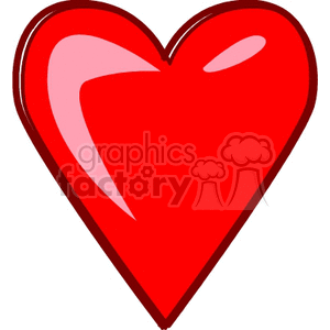 Big red heart clipart. Commercial use image # 165843