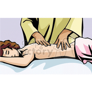 woman getting massage clipart.
