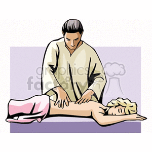 man giving massage clipart. Royalty-free image # 165949
