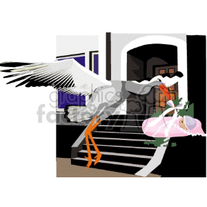 stork005 clipart. Royalty-free image # 166094