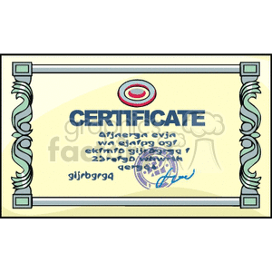 certificate clipart. Royalty-free image # 166979