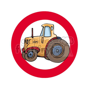   sign signs street tractor tractors farm farms farming  noractors.gif Clip Art Signs-Symbols Road Signs 