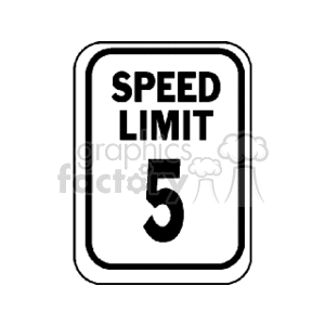 speedlimit5 clipart. Commercial use image # 167427