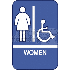 Women's only bathroom sign clipart. Commercial use image # 167474