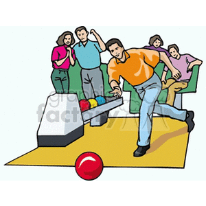   bowling pins ball balls  bowling2.gif Clip Art Sports 