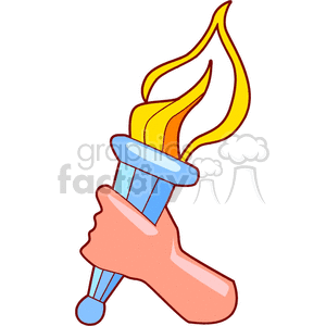   torch fire flame flames fires hand hands olympics  torch801.gif Clip Art Sports 