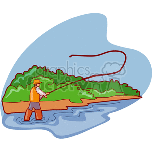 Fly fisherman  clipart. Royalty-free image # 168869