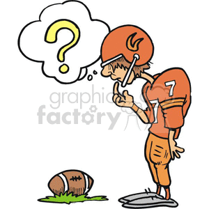 funny football player character