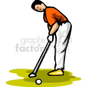 man golfing clipart. Commercial use image # 169110