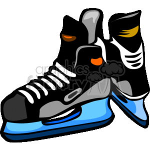hockey skates skate ice  7_skates.gif Clip Art Sports Hockey 