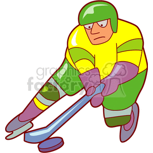 cartoon hockey player clipart. Royalty-free image # 169264