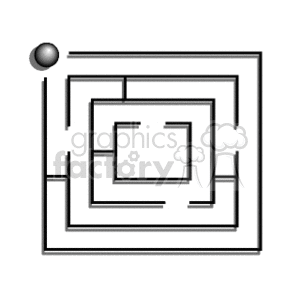 Maze Puzzle Game  clipart. Commercial use image # 170954