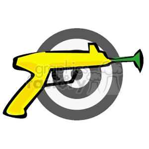 Dart Gun and Target Game clipart. Commercial use image # 170960