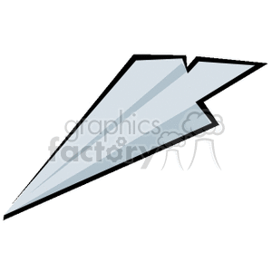 White Paper Airplane  clipart. Commercial use image # 170962