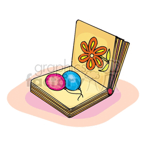 Open book to a page of balloons clipart. Commercial use image # 171136
