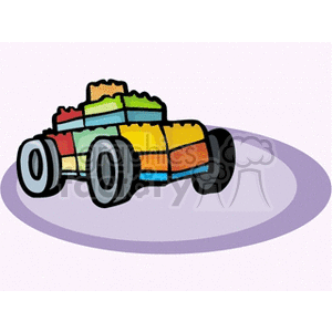   shapes shape toy toys block blocks car cars  buildingboxcar2.gif Clip Art Toys-Games 