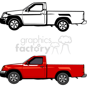 red pickup truck clipart. Royalty-free image # 171857