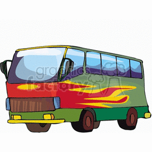 Cartoon travel bus clipart. Commercial use image # 172434