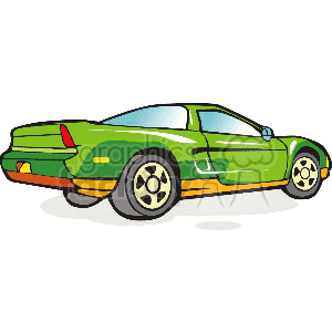 Green race car clipart. Royalty-free image # 172440