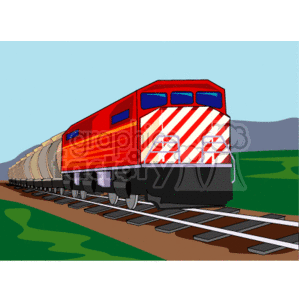   trains train tracks railroad  cargo_train0001.gif Clip Art Transportation Land 