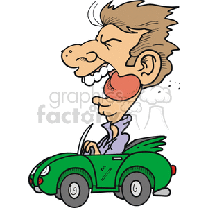 funny man driving a car clipart. Royalty-free image # 172833