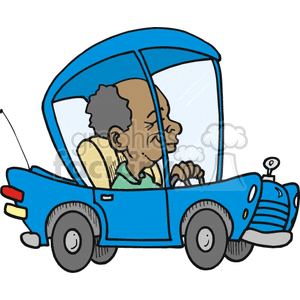   car cars automobile transportation driving african american man guy  Car00400.gif Clip Art Transportation Land 