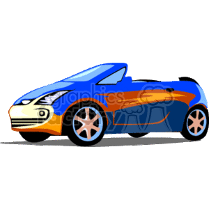 convertible electric car clipart. Commercial use image # 173050