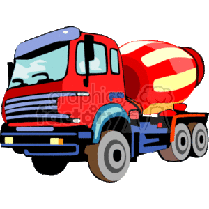 cement truck clipart. Commercial use image # 173075