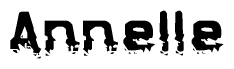 The image contains the word Annelle in a stylized font with a static looking effect at the bottom of the words