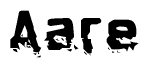 The image contains the word Aare in a stylized font with a static looking effect at the bottom of the words