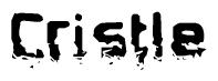 The image contains the word Cristle in a stylized font with a static looking effect at the bottom of the words