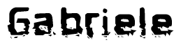 The image contains the word Gabriele in a stylized font with a static looking effect at the bottom of the words