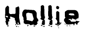 The image contains the word Hollie in a stylized font with a static looking effect at the bottom of the words