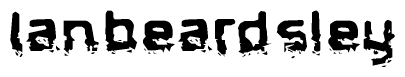 The image contains the word Ianbeardsley in a stylized font with a static looking effect at the bottom of the words