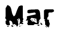 The image contains the word Mar in a stylized font with a static looking effect at the bottom of the words
