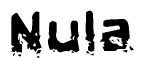 The image contains the word Nula in a stylized font with a static looking effect at the bottom of the words