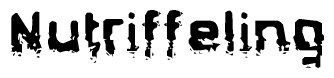 The image contains the word Nutriffeling in a stylized font with a static looking effect at the bottom of the words