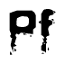 The image contains the word Pf in a stylized font with a static looking effect at the bottom of the words