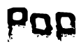 The image contains the word Pop in a stylized font with a static looking effect at the bottom of the words