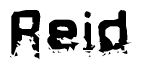 The image contains the word Reid in a stylized font with a static looking effect at the bottom of the words