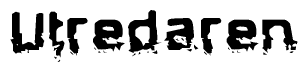 The image contains the word Utredaren in a stylized font with a static looking effect at the bottom of the words