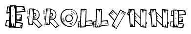 The clipart image shows the name Errollynne stylized to look like it is constructed out of separate wooden planks or boards, with each letter having wood grain and plank-like details.