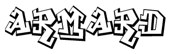 The clipart image features a stylized text in a graffiti font that reads Armard.