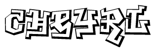 The clipart image features a stylized text in a graffiti font that reads Cheyrl.