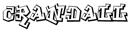 The clipart image features a stylized text in a graffiti font that reads Crandall.