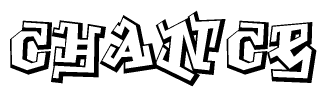 The clipart image features a stylized text in a graffiti font that reads Chance.